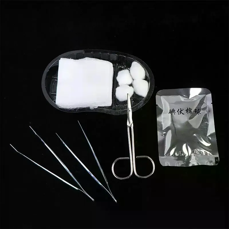 /Kuz/Debridement Suturing Disinfection Wound Care Tool Kits NEW Sterile Disposable Dressing Replacement Tool Kit 1 Set