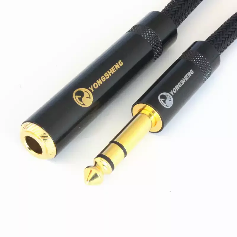 Carare L-4E6S Audiophile grade 6.35 earphone extension cable 6.5 male to 6.5 female, audio cable signal cable 4N oxygen-free