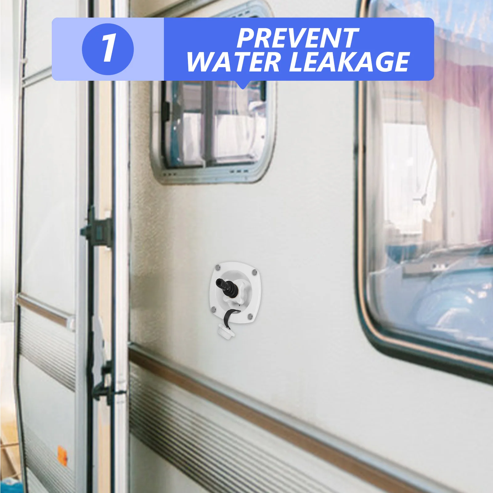 

Water Inlet Filler Cap Replacement Durable Quick Install PP for Rv Yacht Camper Trailer Water Fill Inlet Connector