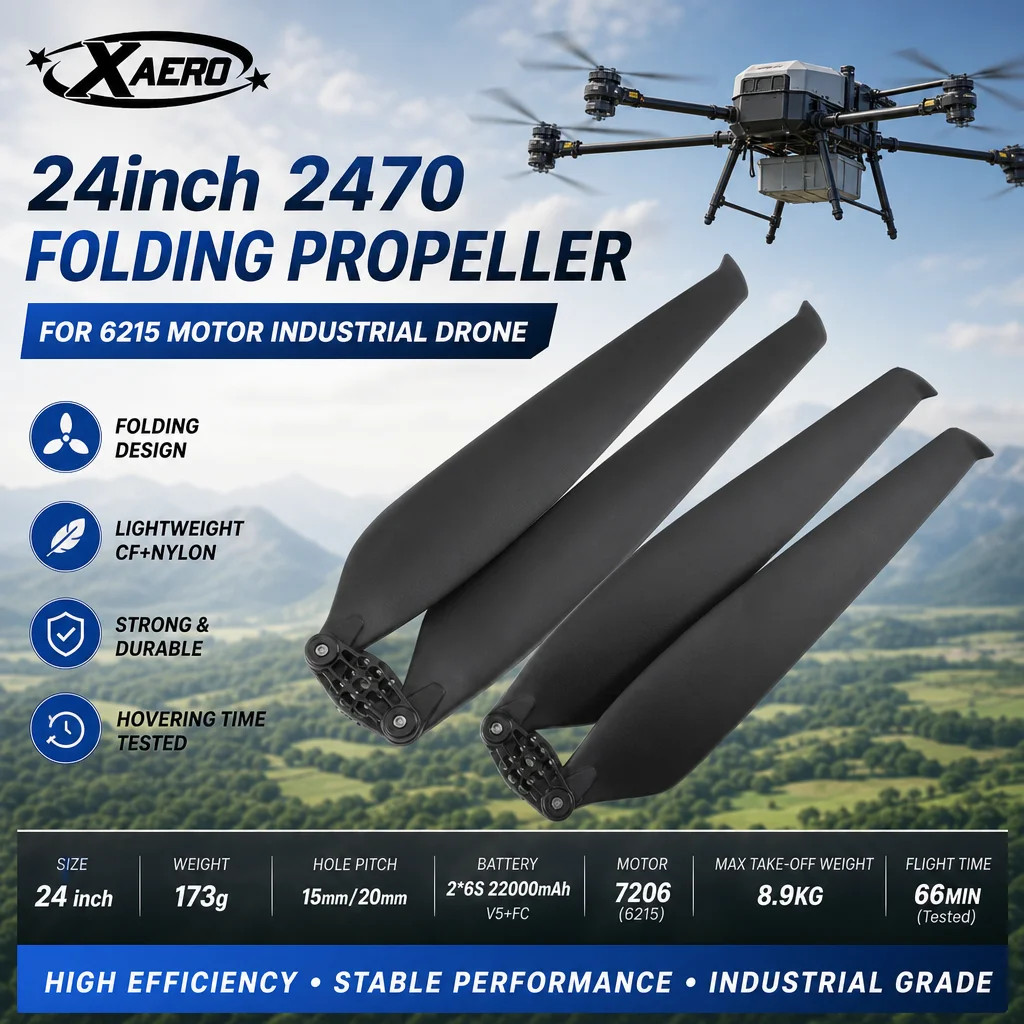 XAERO 24 inch 2470 Folding Nylon Propeller for 6215 Motor Industrial Drone
