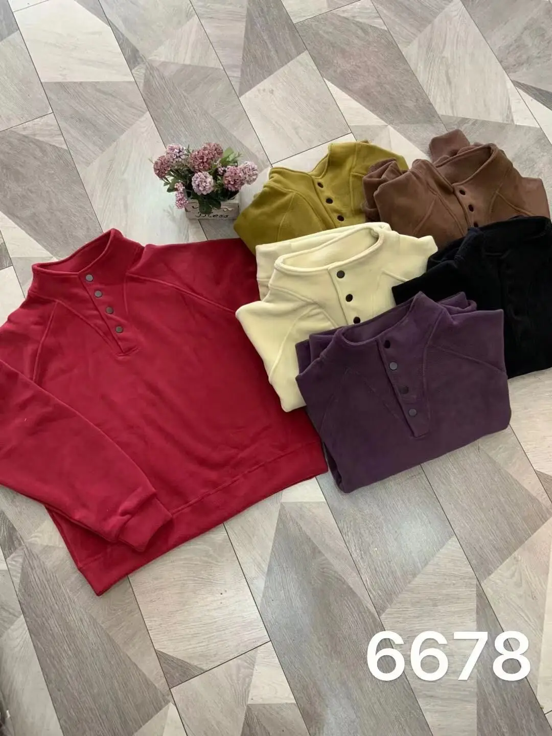 Women Tops Solid Sweatshirts Pullovers Mock Neck Full Sleeve Thick Warm Top Regular Loose Casual Splice Ladies Winter 2023