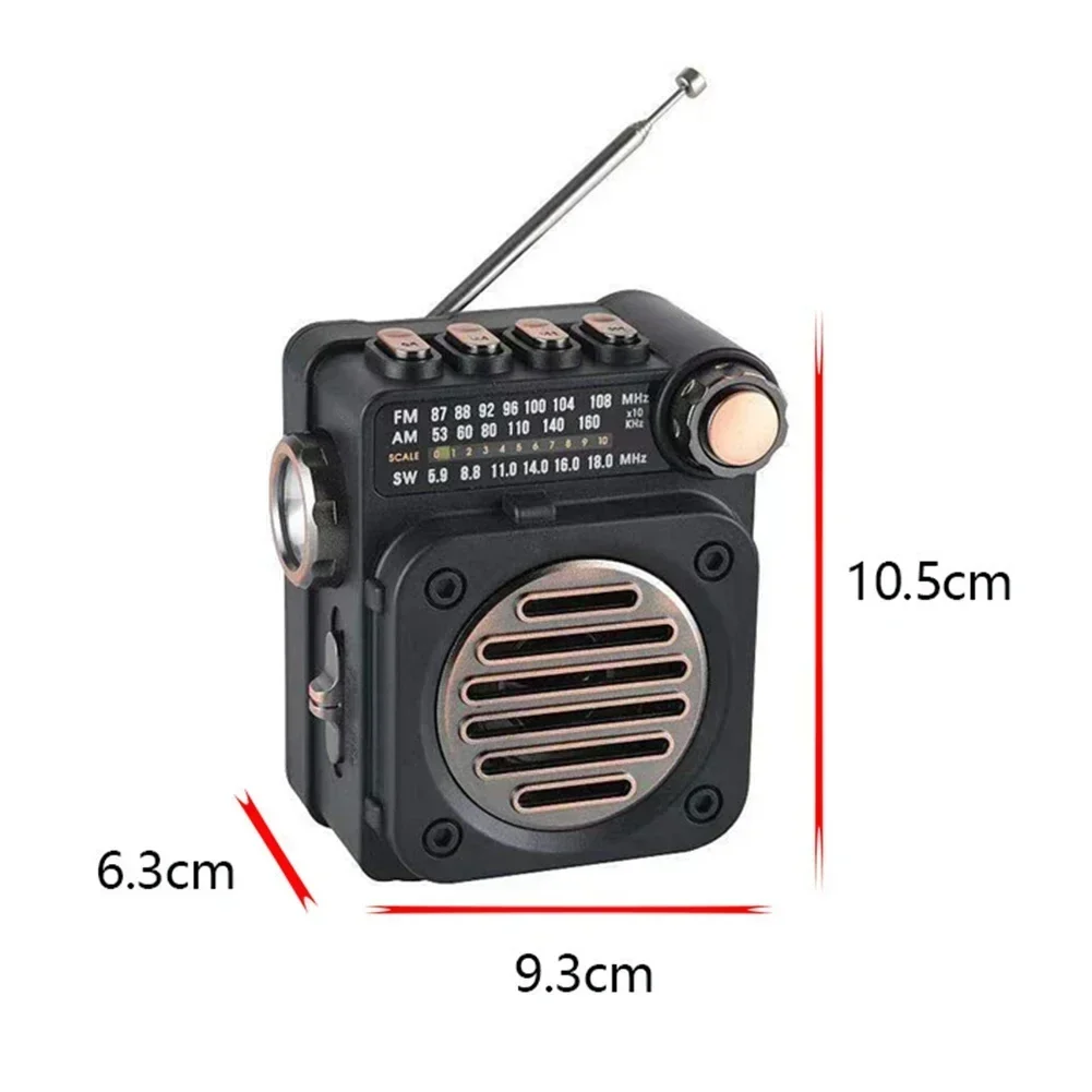 Radio Mini Small Multi-band FM/AM/SW  Bluetooth-compatible Card Small Speaker Multi Functional Music Center Portable Radio