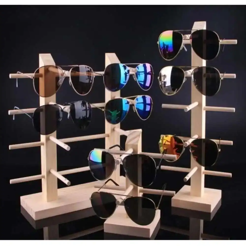 Sale Layers Hot Wood Sunglass Display Rack Shelf Eyeglasses Show Stand Jewelry Holder For Multi Pairs Glasses Showcase