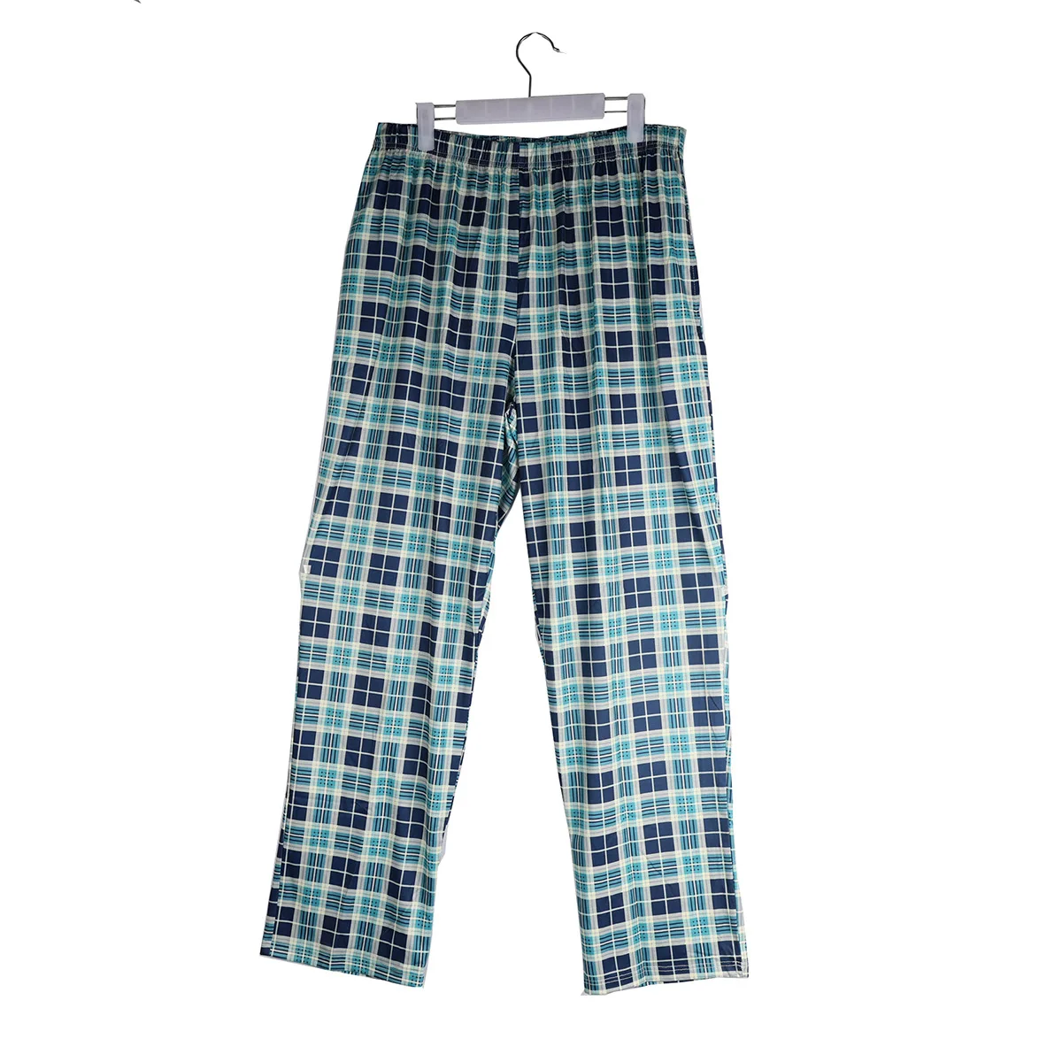 Men's Plaid Trousers Elastic Straight Home Casual Pajama Pants Can Be Worn Outside Home Pants Single Pants Cool Nordic Style New