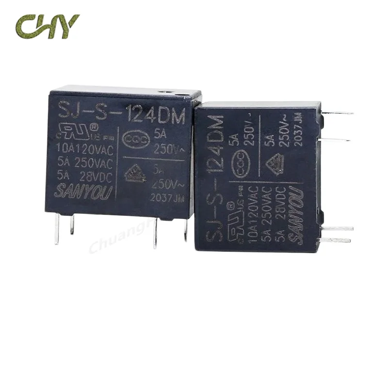 100%Original New SANYOU SJ-S-105DM 5VDC SJ-S-112DM 12VDC SJ-S-124DM 24VDC 4PINS 5A Power Relay Replaceable (JZC)HF32F