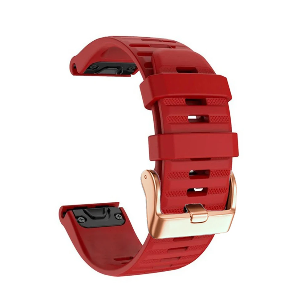 Ремешок сменный для Garmin Fenix 7S 5S Plus 6S Pro, быстросъемный Силиконовый браслет с пряжкой цвета розового золота для умных часов, 20 мм