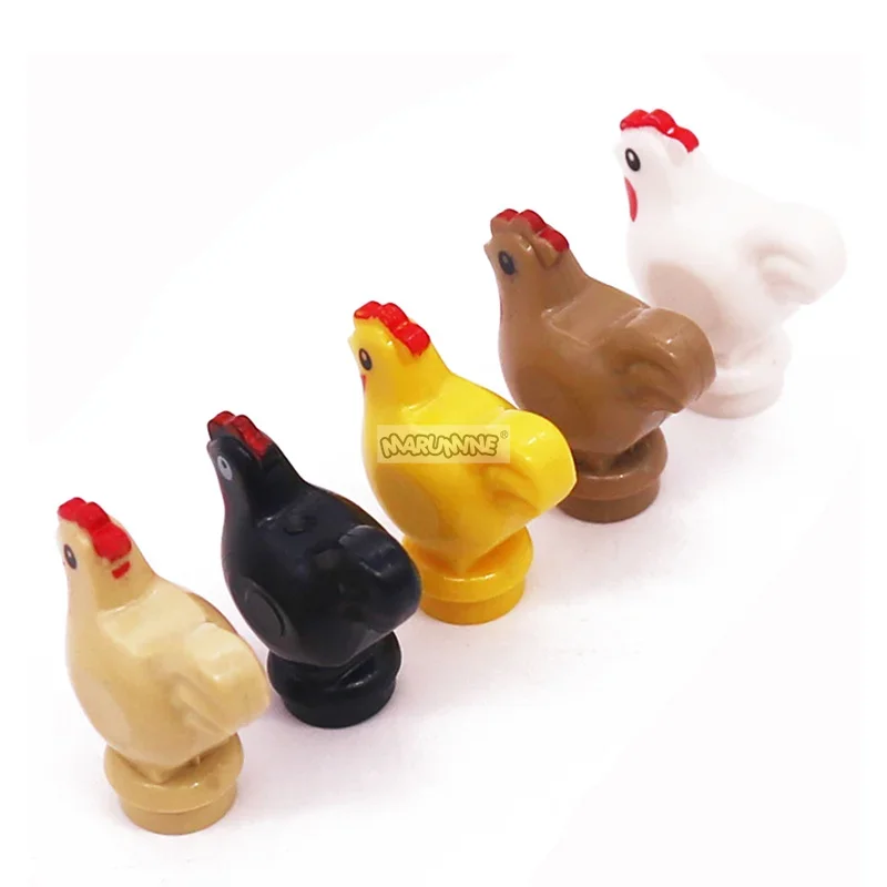 Marumine 95342 pb01 Chicken Farm Animals 20PCS MOC Bricks Model Kit Building Blocks DIY Construction Accessories Parts for Kids