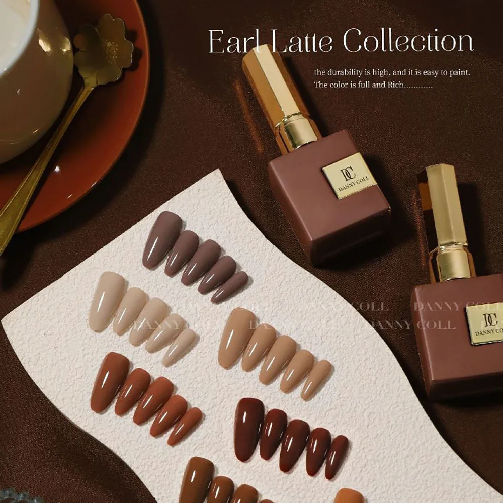 12 colors Coffee Nail Gel Set Need Base And Top For Gel Polish One Bottle One Color UV Gel Semi Pernanent Varnish For Nail Salon