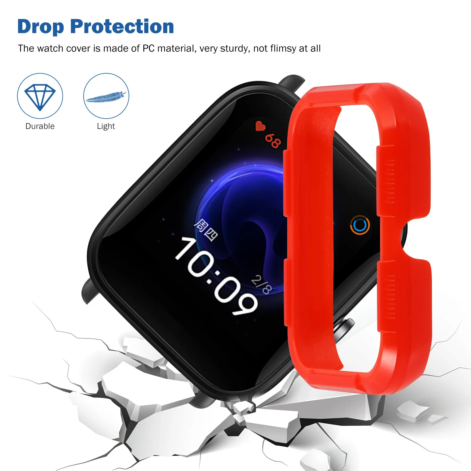 1 unidad: funda protectora de alta calidad para relojes, ligera, resistente a arañazos, golpes y caídas, con un diseño moderno y elegante, ideal como regalo.