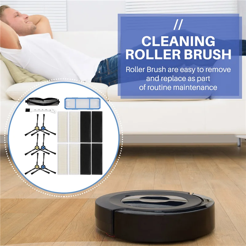 

ABBK-Replacement Accessories Kit For Ilife A7 A9S V8 V8S X750 X785 X800 V80 Silvercrest SSR1 Ssra1 Vacuum Robot Cleaner