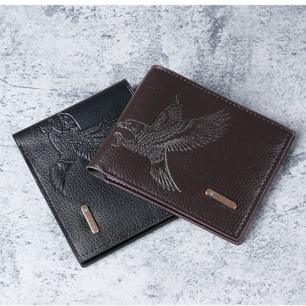 Тонкий-кошелек-из-искусственной-кожи-кошелек-с-орлиным-узором-дорогой-кошелек-из-мягкой-кожи-для-монет-для-молодежных-подарков-повседневного-использования