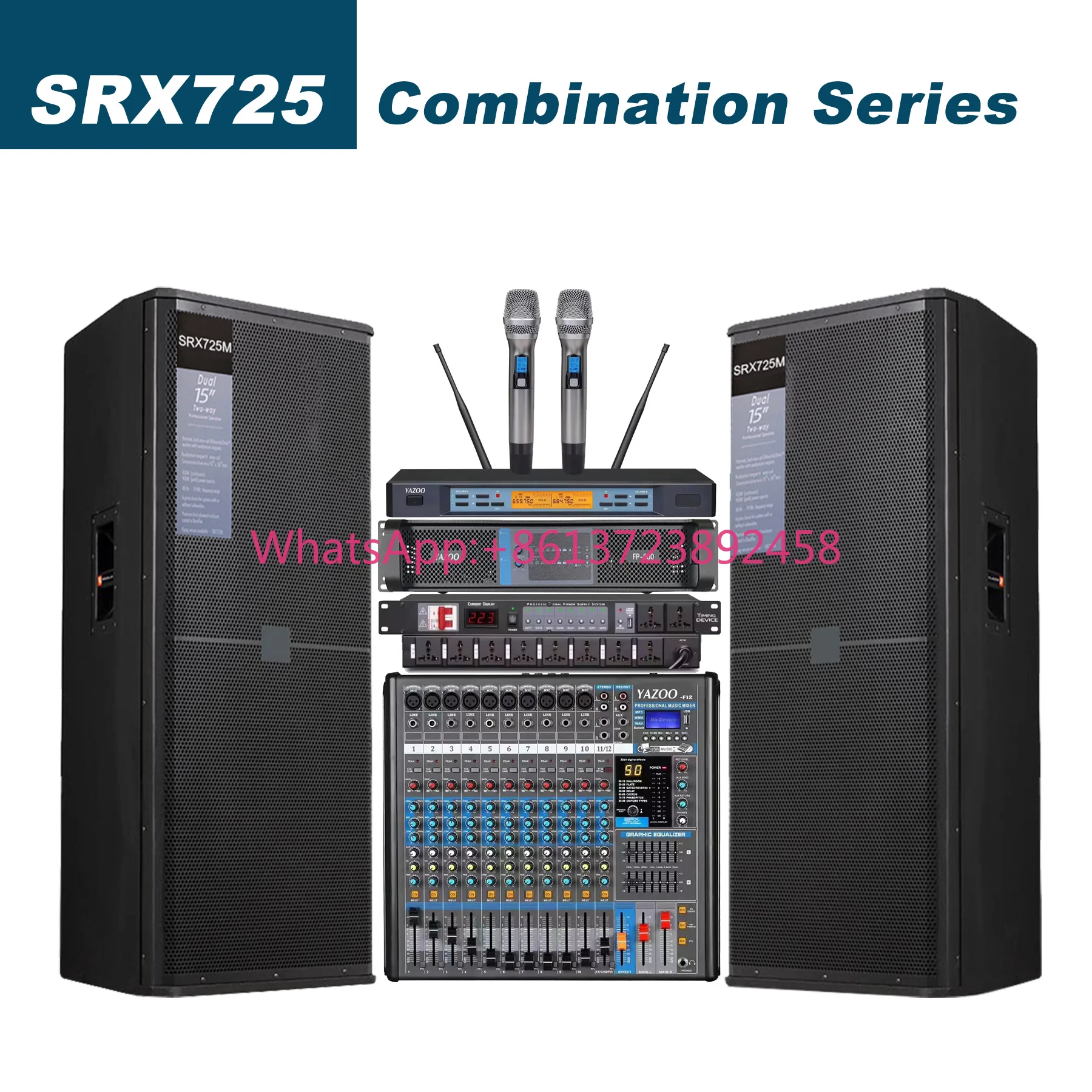 

SRX-725 Full-Range Dual 15-inch Speakers - Party, Disco, Conference, Performance, Professional Audio Equipment - 3-Year Warranty