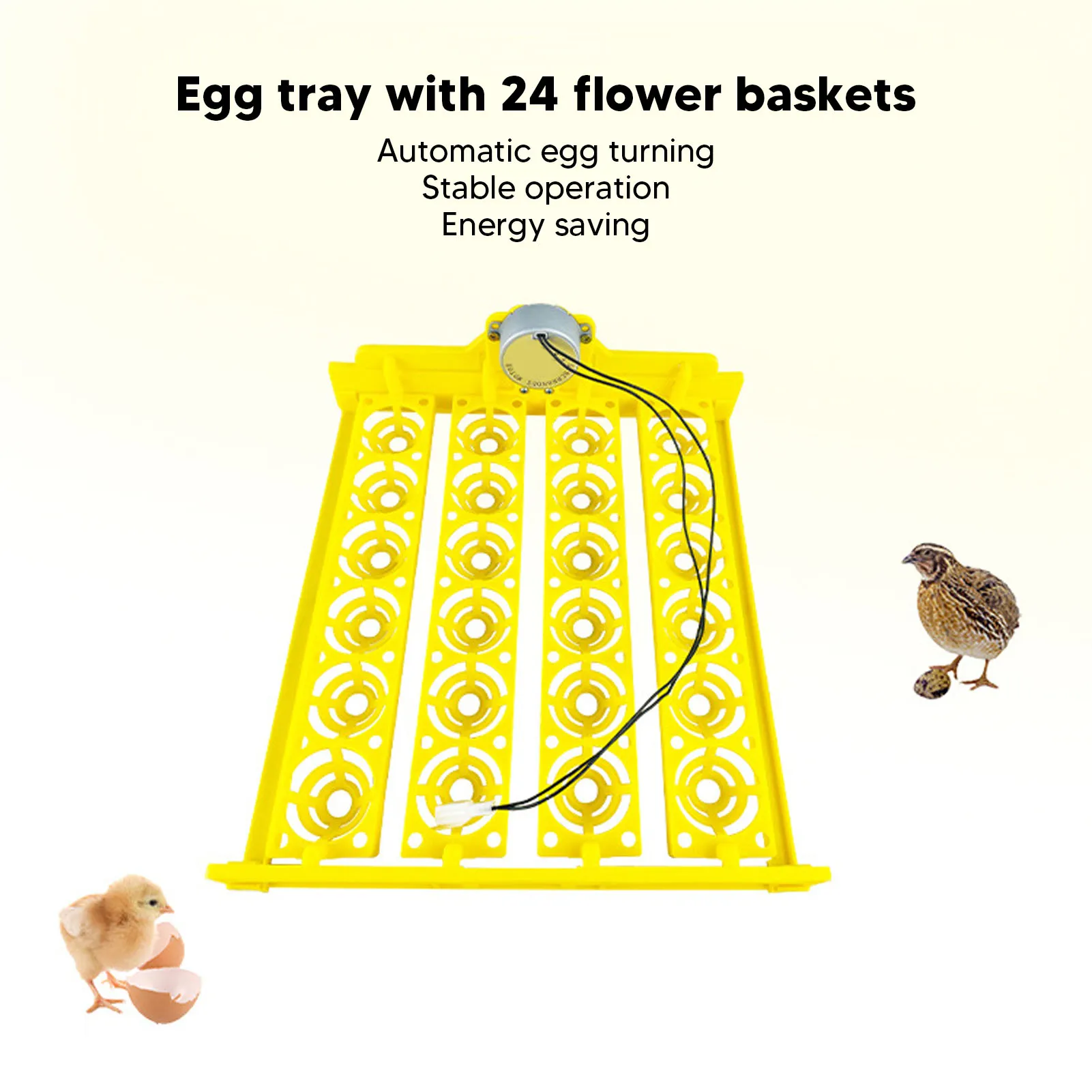 24개 계란 용량 플립 에그 트레이 가정용 소형 인큐베이터 액세서리