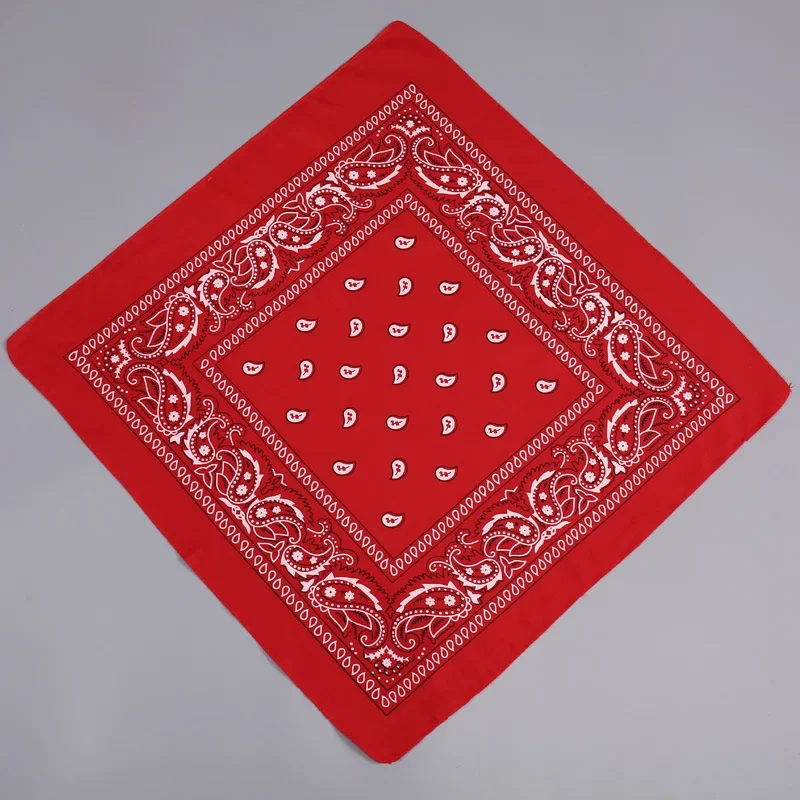 Lenço bandana quadrada de poliéster para homens e mulheres, lenço versátil, moda hip-hop, atividades ao ar livre