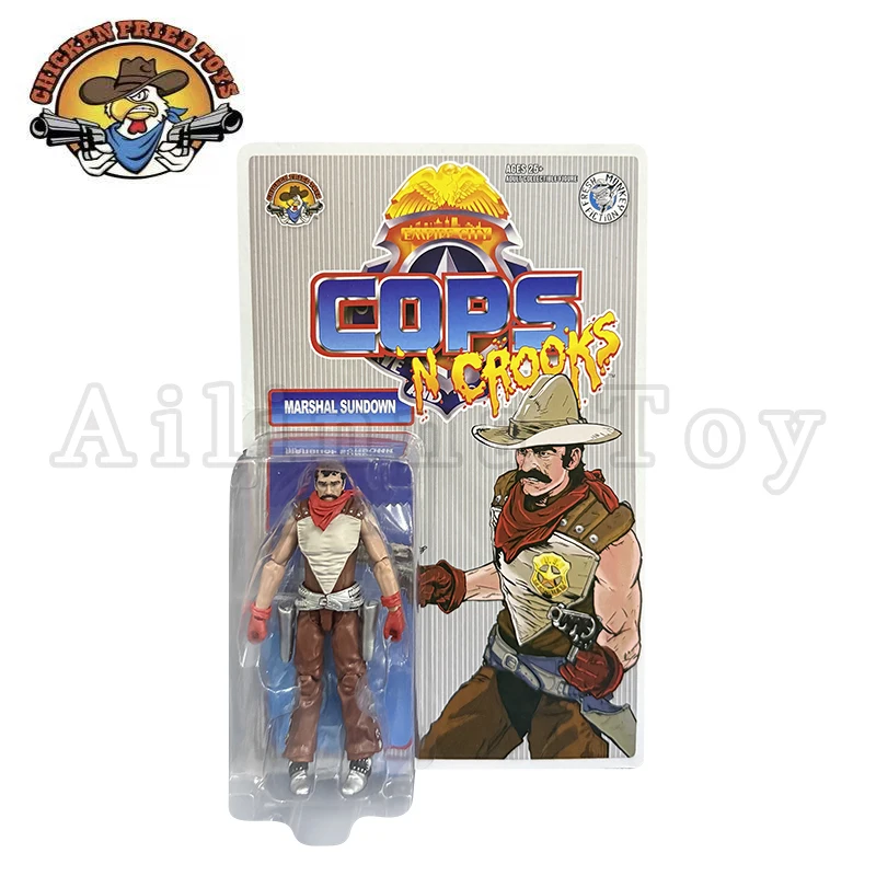 Chicken Fried Toys 1/18 3.75inch Action Figure Dime Novel Legends Marshal Sundown Collection For Gift