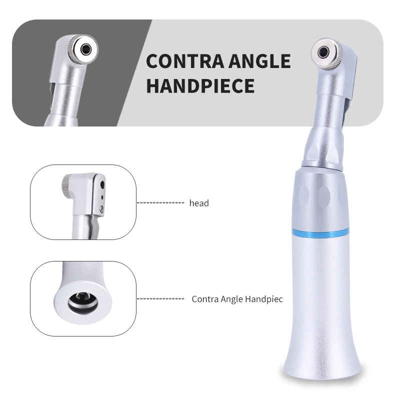 

Dental Low Speed Contra Angle Handpiece Latch Chuck Key Type Low Rotation 1:1 Direct Drive Gear Ratio Apply for CA Burs ø2.35mm