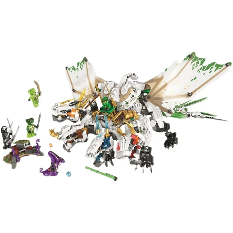 

951PCS Ninja Ultra Dragon Flying Mecha Dragon Transformation Building Block Sets with Figures Compatible 70679 DIY Toys For Boy