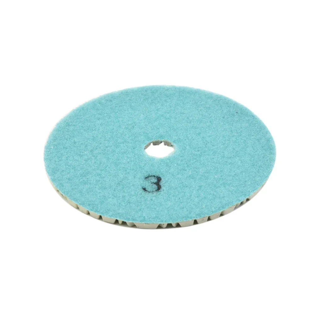 4 Inch 100mm Dry/wet Diamond 3 Step Polishing Pads 1#/2#/3# Grit For Polishing Granite Marble Engineered Stone