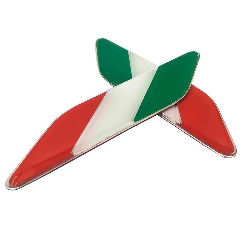 Car Styling 3D Aluminum Italian Flag Fender Emblem Badge Car Sticker Adhesive For Fiat Alfa Romeo 159 147 156 Abarth Accessories