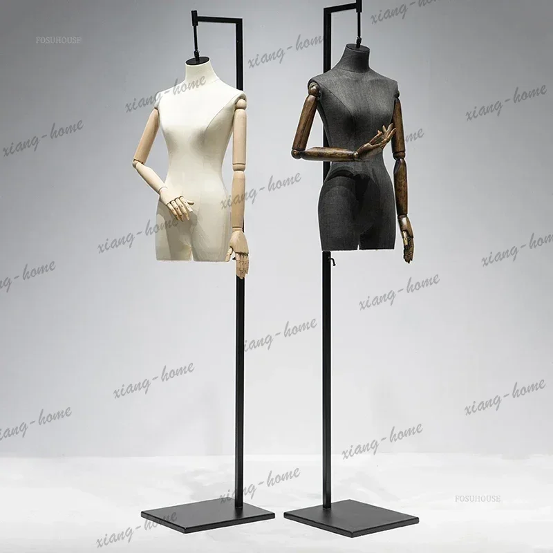 PG Bust Half-length Female Mannequin Display Window Hanging Props for Women Clothing Store Hanging Mold Dress Showcase