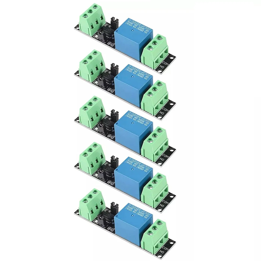 5pcs 3V Relay Power Switch Board 1 Channel Optocoupler Relay Module Control 3V/3.3V Power Relay Module