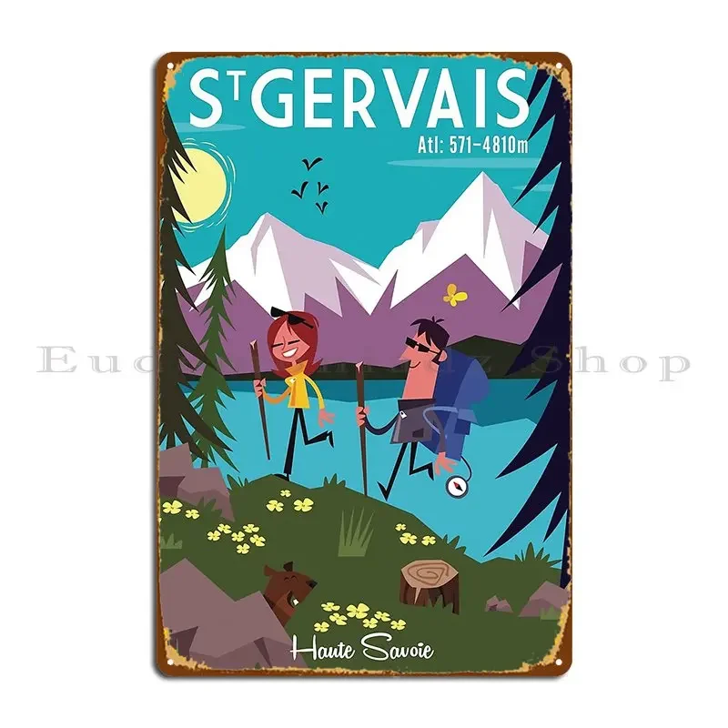 Saint Gervais Poster Metal Plaque Cinema Pub Pub Printed Designing Tin Sign Poster