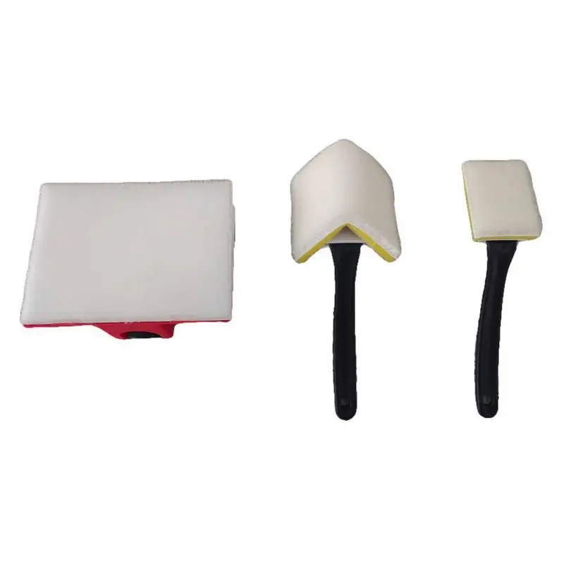 4pcs Paint Edger Tools Small Corner Painting Tool Edge Painter with Touch-up Pad Practical Paint Cutting Edge Tool Edge Painter