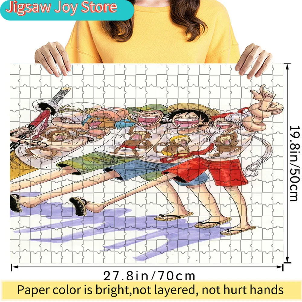 

Premium Paper Jigsaw Puzzle Featuring One Piece Straw Hat Crew Joyful Group Artwork with Luffy, Ace, Usopp, Zoro and Yamato in M