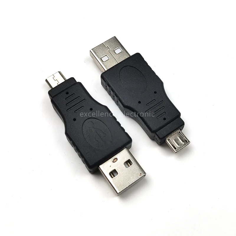 5PCS USB 2.0 Type A Male to Micro USB Male Adapt USB Adapter