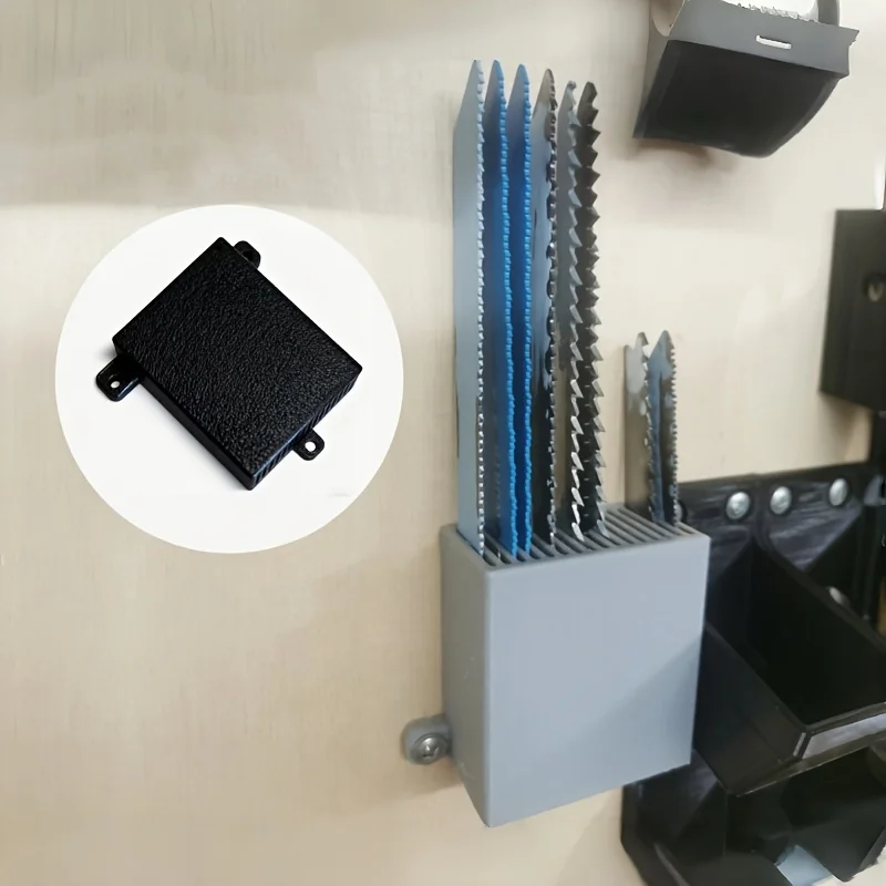 Kippsichere Kunststoff-Wandwerkzeugbox, Sägenblatt-Organizer Ideal für DIY-Handwerker & Heimwerkstatt-Zubehör – Detail 3