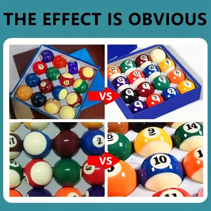 Multipurpose Billiard Ball Cleaner Wax 50g and Sponge Polishes Removes Yellowing Keeps Balls Looking New