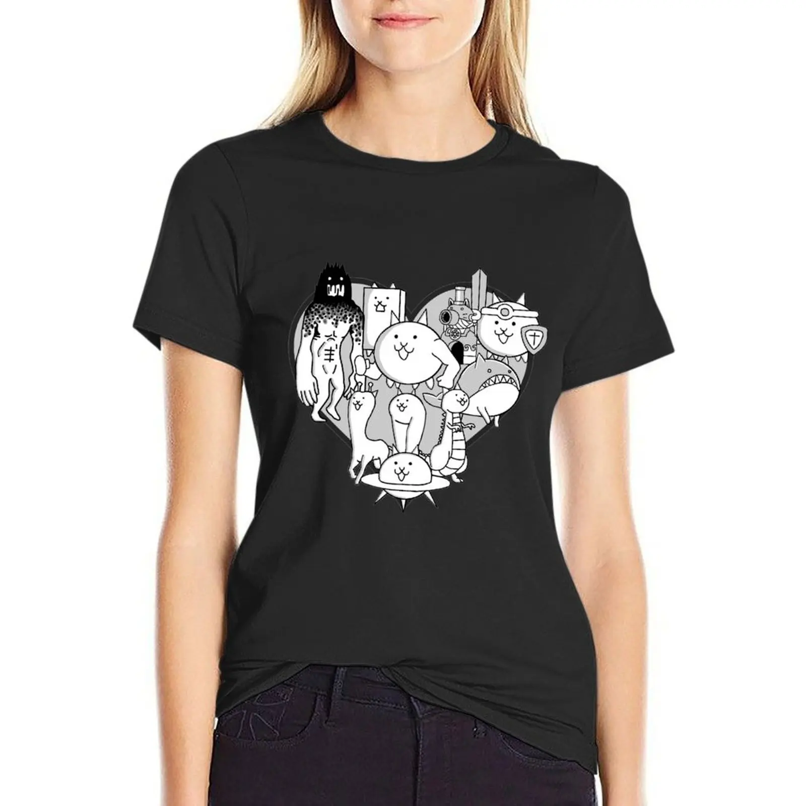 

Battle Cats Evolved Cats Mural T-Shirt funnys vintage clothes shirts graphic tees woman t shirt