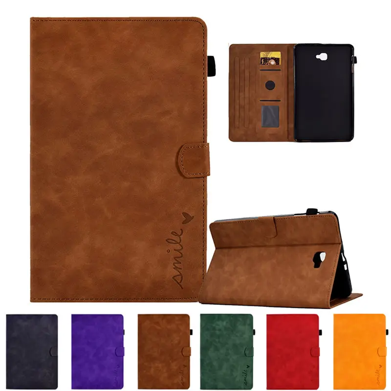 SM-T580 Case For Samsung Galaxy Tab A a6 10.1 2016 SM-T585 T580 T585 Cover Funda Tablet Leather TPU Folio Book Stand Coque Capa