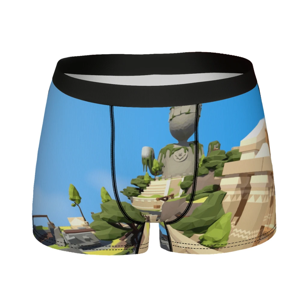 Game Scenes Men Boxer Briefs Underwear Human Fall Flat Decrypting Games Highly Breathable High Quality Gift Idea