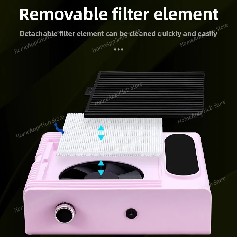 80W Strong Powerful Nail Dust Collector Manicure Suction Vacuum Cleaner Professional One Fan Nail Salon Tools For Cleaning Dust