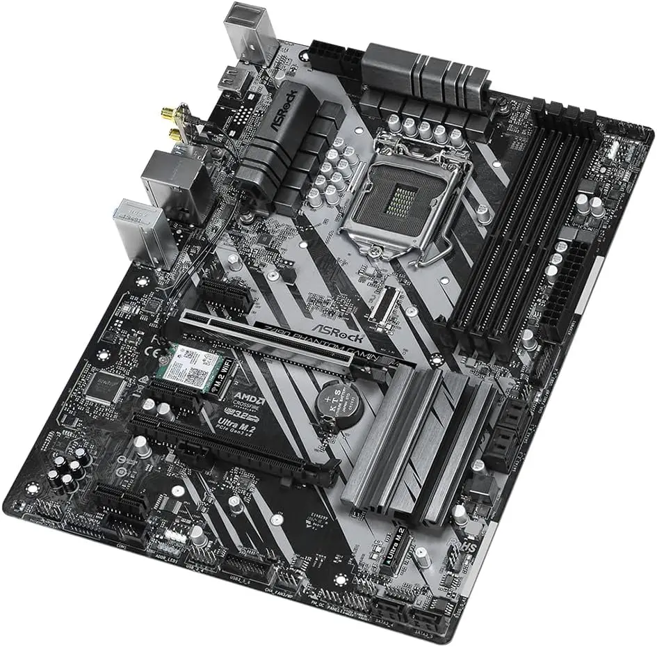 Imagem -04 - Phantom Gaming Motherboard Lga 1200 Ddr4 128gb Pci-e 3.0 Usb 3.2 Suporte Atx I910900f Cpu Asrock-z490