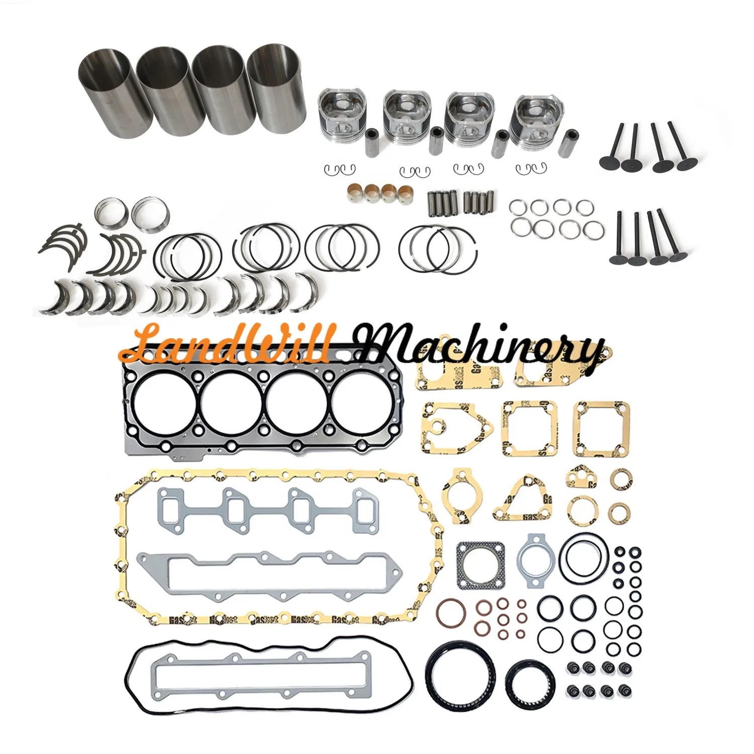 4TNV84 Engine Overhaul Rebuild Kit Fits For John Deere 990 Tractor(8 Valves)