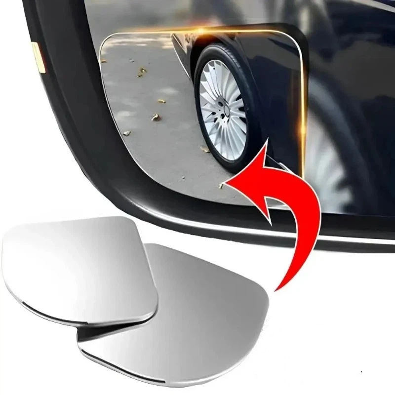 2pcs Universal Fit Glass Car Wide-angle Blind Spot Rearview Mirror,360° Adjustable, High-definition,with Applicable for All Cars