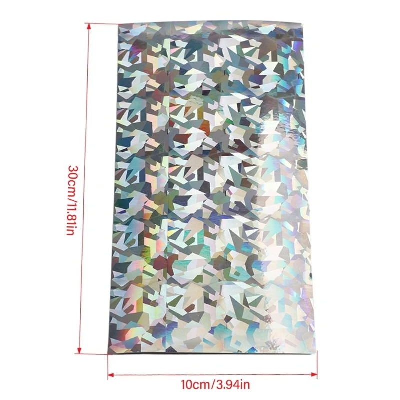 652D 10Pcs Reflective Fishes Scale Stickers Holographics Adhesive Film Lure Tape Hard Baits Lure Stickers for Lure DIY