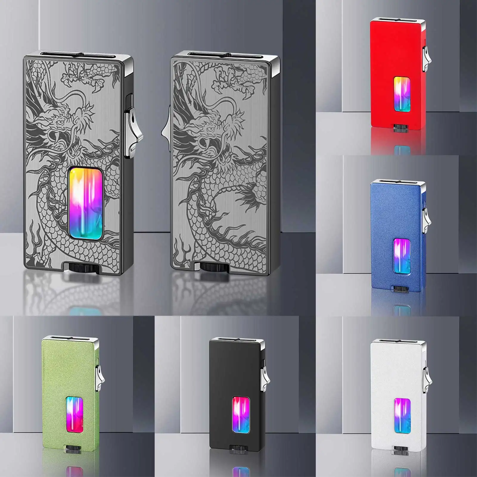 

Elegant Fireplaces Inspired Flames Lighter Shake Ignition Type-C Electric Lighters for Cigars Candles