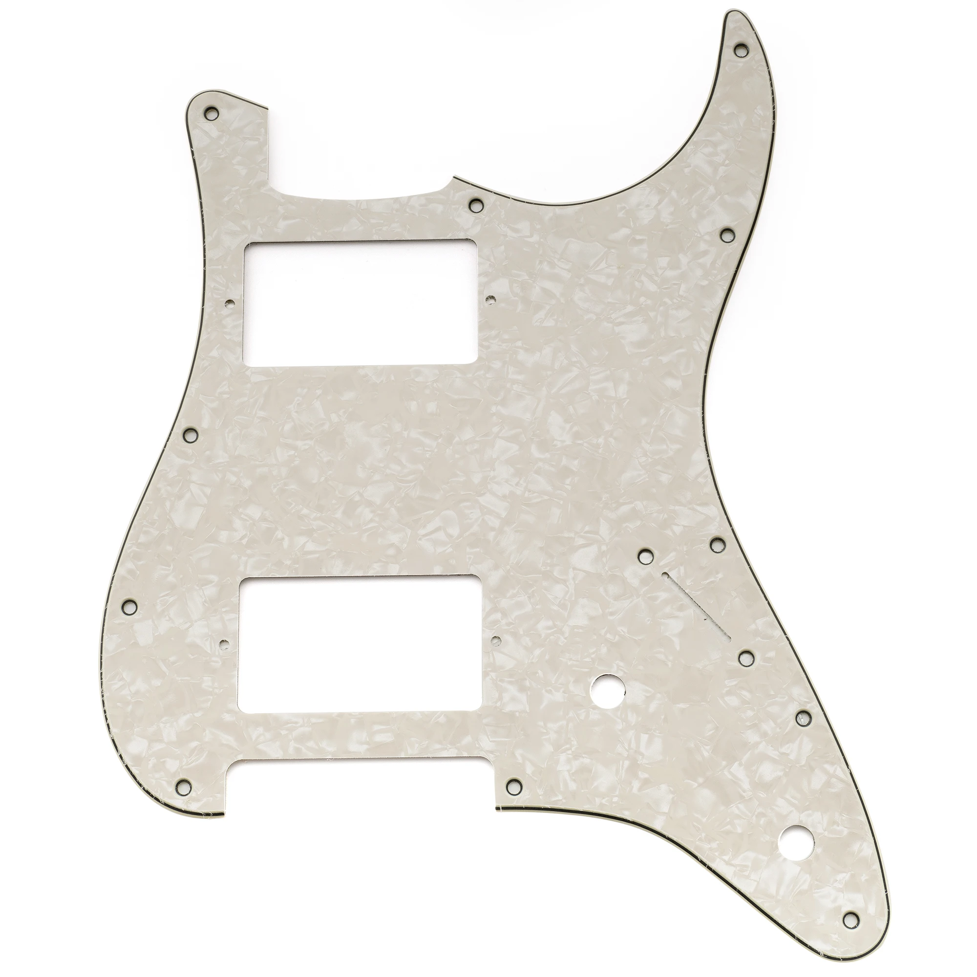 Musiclily Pro 11 Holes ST HH Guitar Pickguard with Covered Humbucker 2-Pot Layout for Fender Squier ST Style Electric Guitar