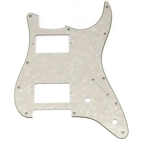 Musiclily pro 11 buracos st hh guitarra pickguard com humbucker coberto layout de 2 potes para fender squier st estilo guitarra elétrica
