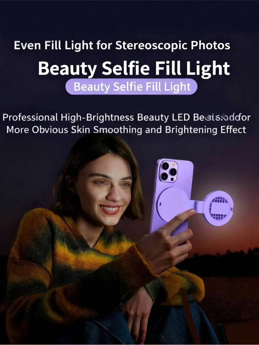 

Заполняющий светильник для смартфона, портативное карманное зеркало для селфи с заполняющей подсветкой - портативное освещение для селфи и потоковой передачи в реальном времени