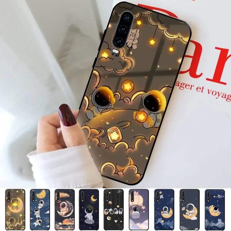 

Cute Astronaut Phone Case for Huawei P30 40 20 10 8 9 lite pro plus Psmart2019