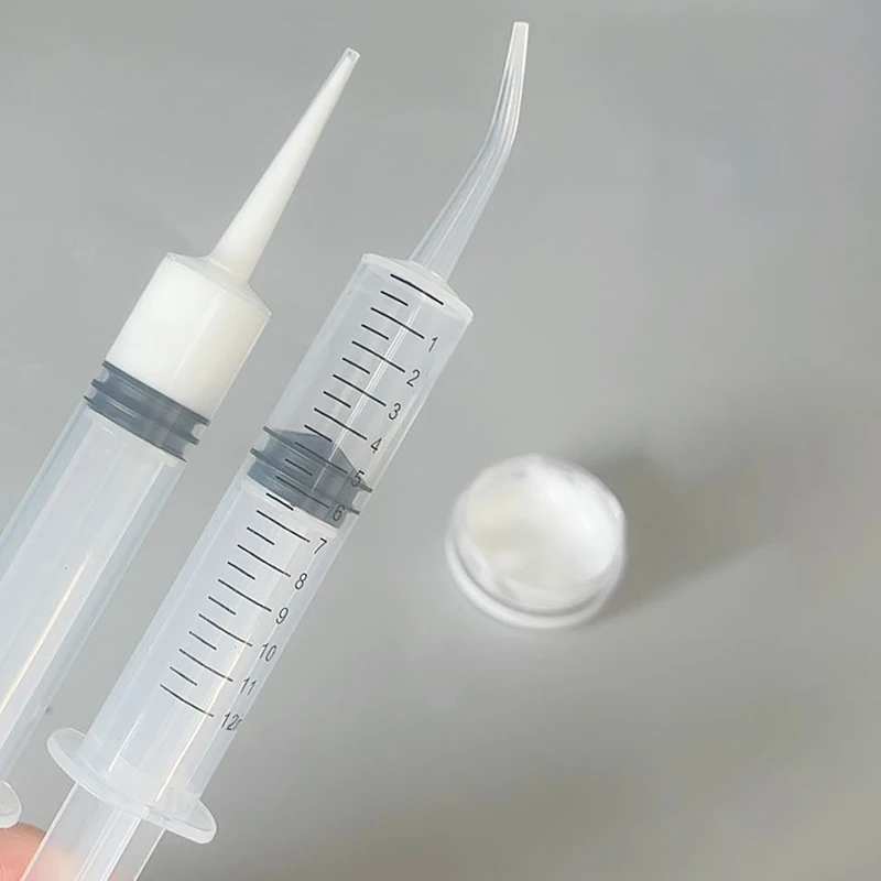 Plastic Syringe Curved Tip/Straight Tip No Needle 12ml Syringes For Liquid Transparent Plastic Liquid Dispensing