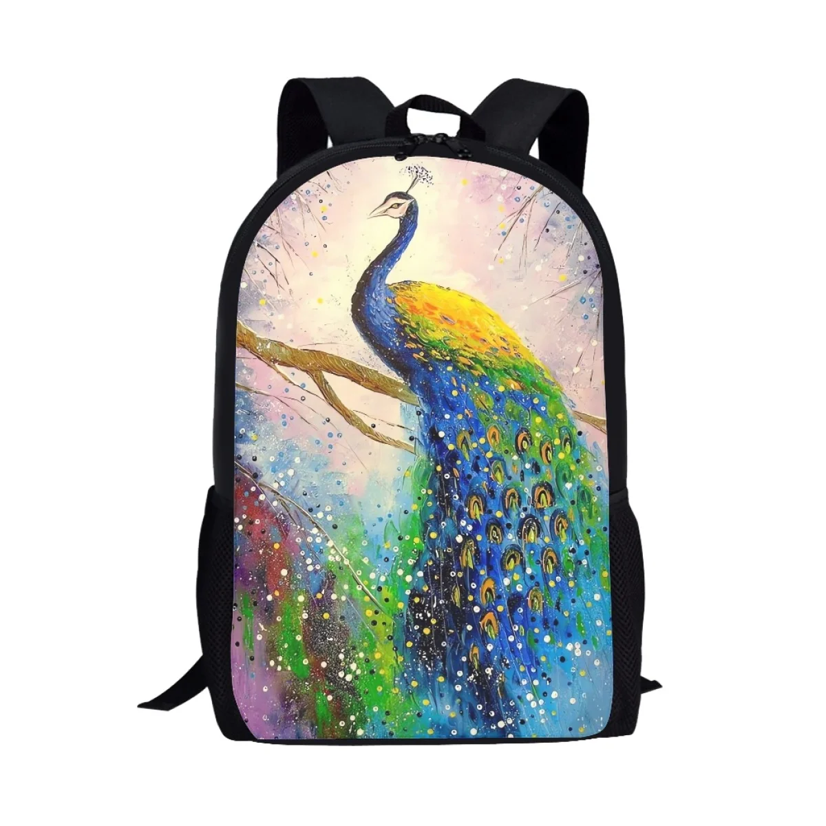 

Pretty Peacock 3D Print Backpacks for Student Elegant Pattern Large Capacity Zipper for Boys Girls Teenager School Bag Backpack