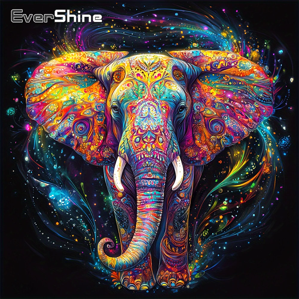 Evershine Diamant Mosaik Elefant Tier Handarbeit Kreuzstich DIY Diamant Malerei Acryl Handwerk Liefert Home Decor