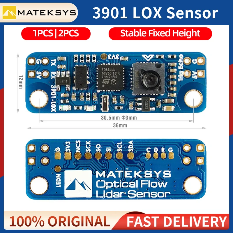 1/2PCS MATEK Mateksys 3901 LOX Sensor Optical Flow/Lidar Sensor Module For FPV RC Racing Freestyle F4 F7 Flight Controller Drone