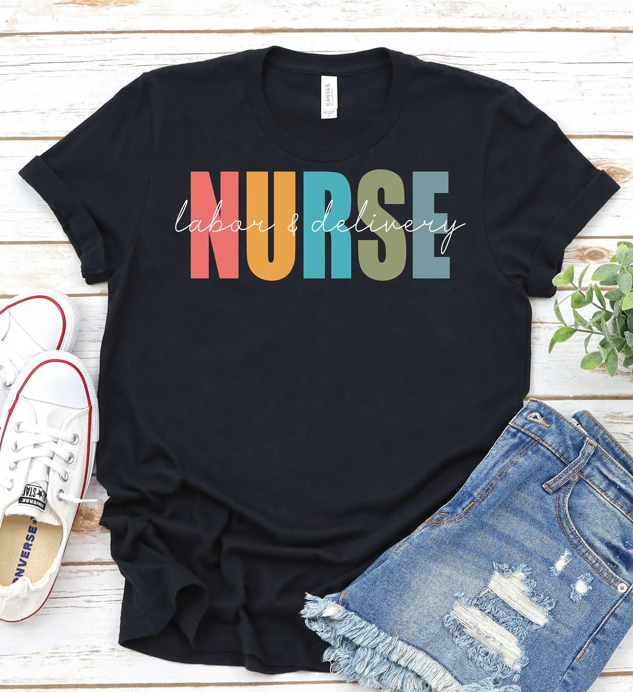 Mother Baby Nurse T Shirt Labor And Delivery Nicu Nursing Student Maternity Postpartum Rn