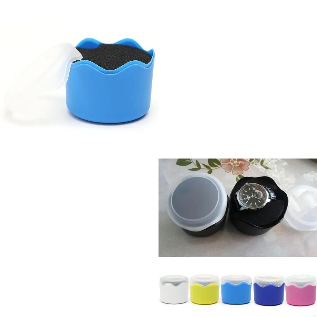 

91AF Single Slot Watch Box Plastic Wristwatch Display for Case Portable for Men Travel Gift Watch Jewelry Box